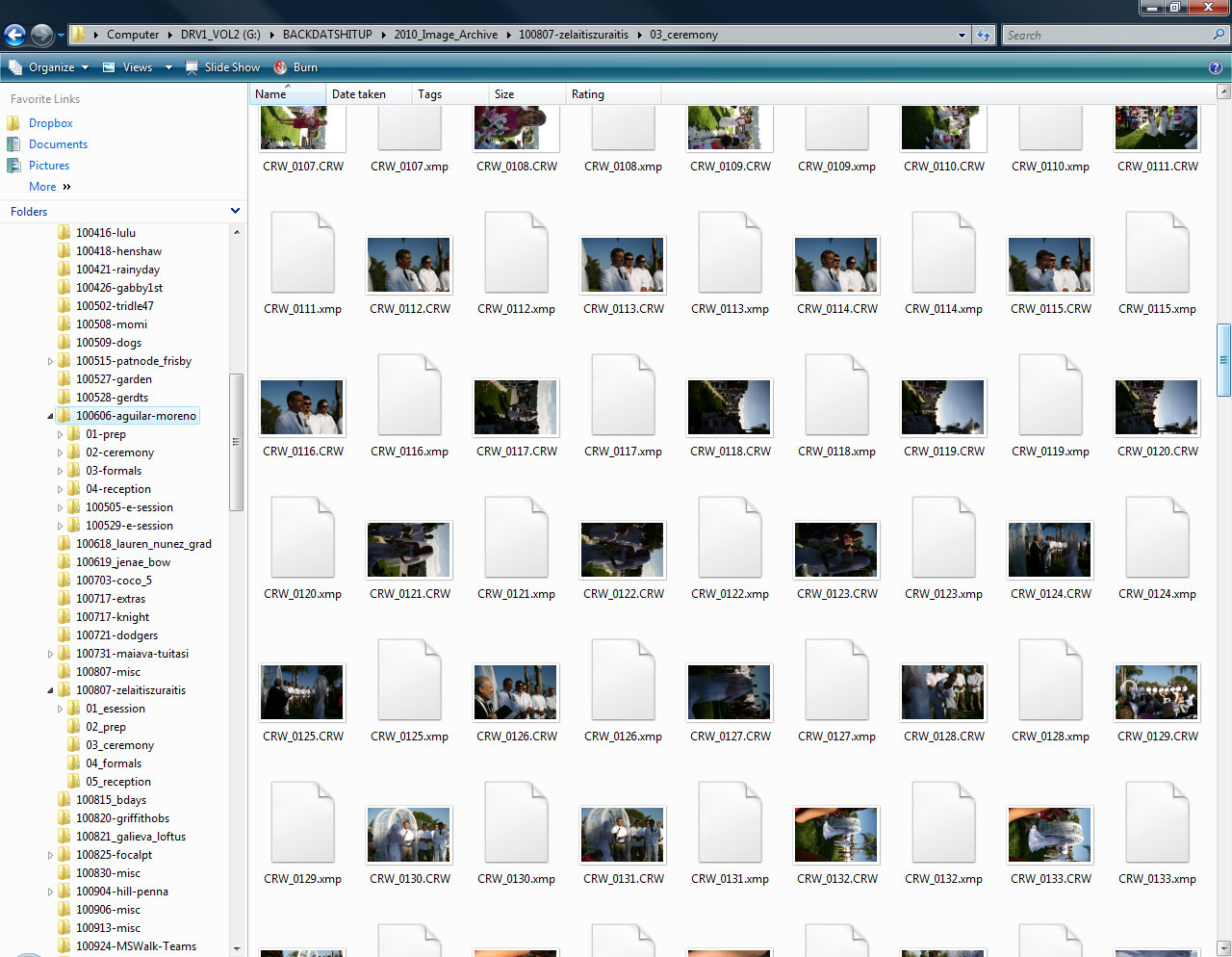 Windows Explorer preview pane with Raw add-in installed now shows image previews